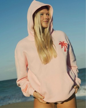 Pink Palm Puff "To Live For the Hope of it All" Hoodie Pink | DCV0840491